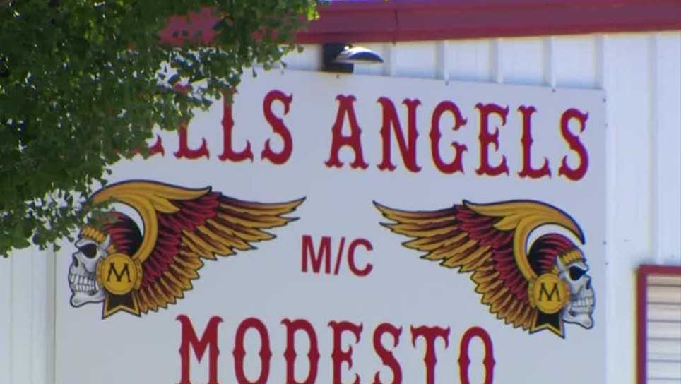Photo of the outside of the Modesto chapter of the Hells Angels